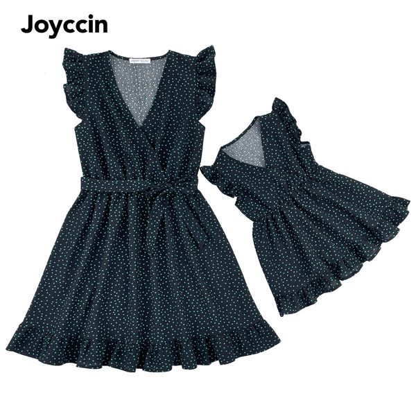 family matching outfits joyccin mother kids cross wrap vneck clothing ruffle fluttersleeve all over dots boho vacation dresses 230518, Blue
family matching outfits joyccin mother kids cross wrap vneck clothing ruffle fluttersleeve all over dots boho vacation dresses 230518, Blue