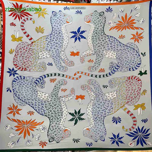 hemres designer scarves french 130cm new little leopard women's silk imitation thick air conditioner shawl warm large square scarf, Blue;gray 
hemres designer scarves french 130cm new little leopard women's silk imitation thick air conditioner shawl warm large square scarf, Blue;gray