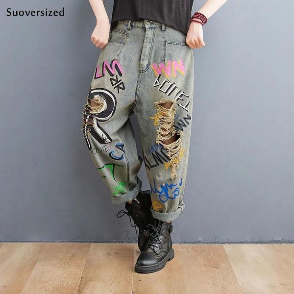 jeans ripped cuffs y2k vintage baggy jeans women high waist capris harem pant denim trouser casual vaqueros korean fashion pantalones, Blue
jeans ripped cuffs y2k vintage baggy jeans women high waist capris harem pant denim trouser casual vaqueros korean fashion pantalones, Blue