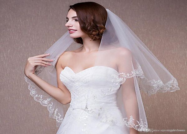 new in stock elbow length 2 layers bridal veil with lace applique tulle wedding veils ivory white for wedding events online2706263, Black
new in stock elbow length 2 layers bridal veil with lace applique tulle wedding veils ivory white for wedding events online2706263, Black