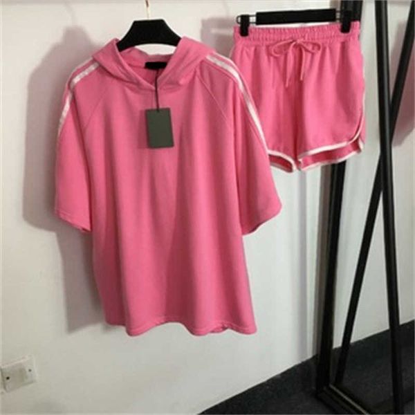 summer pink two piece pants short-sleeved hooded sweatshirt and casual shorts tracksuits outdoor sports running sportwear designer clothing, White
summer pink two piece pants short-sleeved hooded sweatshirt and casual shorts tracksuits outdoor sports running sportwear designer clothing, White