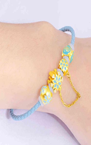 fashion creative blue beaded transfer bead bracelet women039s copper plated 24k gold jewelry leather rope wrist chain9784588, Black
fashion creative blue beaded transfer bead bracelet women039s copper plated 24k gold jewelry leather rope wrist chain9784588, Black