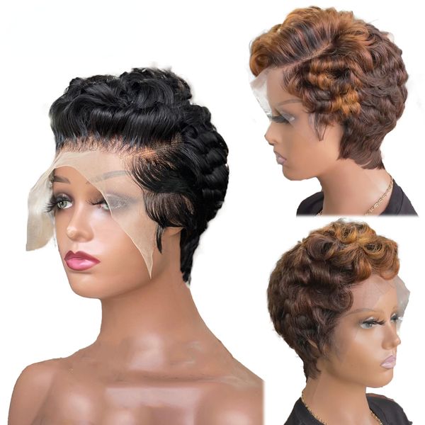 Highlight Colored Short Pixie Cut Bob Body Wave Human Hair Wigs Transparent Lace 13X4 Lace Frontal Wigs for Black Woman Brazilian Hair Brown Wig 180%, Customize
Highlight Colored Short Pixie Cut Bob Body Wave Human Hair Wigs Transparent Lace 13X4 Lace Frontal Wigs for Black Woman Brazilian Hair Brown Wig 180%, Customize