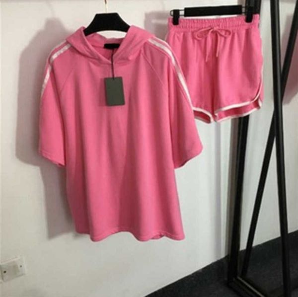 summer pink two piece pants short-sleeved hooded sweatshirt and casual shorts tracksuits outdoor sports running sportwear designer clothing, White
summer pink two piece pants short-sleeved hooded sweatshirt and casual shorts tracksuits outdoor sports running sportwear designer clothing, White