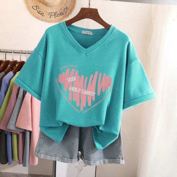 women's plus size tshirt 6xl 150kg cotton t shirt summer short sleeve v neck hearted ladies casual large woman clothing 230517, Black
women's plus size tshirt 6xl 150kg cotton t shirt summer short sleeve v neck hearted ladies casual large woman clothing 230517, Black