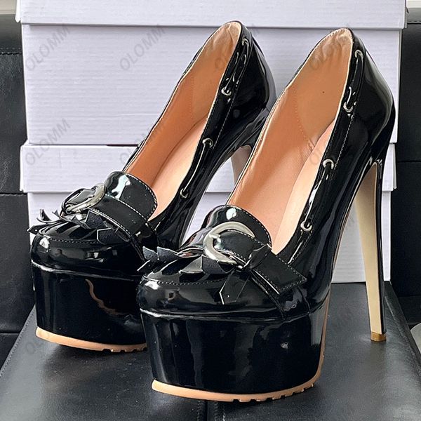 olomm handmade women glossy pumps ultra high heels round toe gorgeous brown black night club shoes ladies us size 5-20
olomm handmade women glossy pumps ultra high heels round toe gorgeous brown black night club shoes ladies us size 5-20