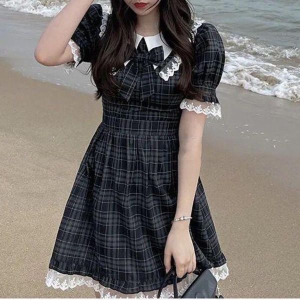 dresses houzhou summer dress plaid grunge kawaii bow lace dresses women cute preppy style lolita gothic japanese harajuku dark outfits, Black;gray
dresses houzhou summer dress plaid grunge kawaii bow lace dresses women cute preppy style lolita gothic japanese harajuku dark outfits, Black;gray