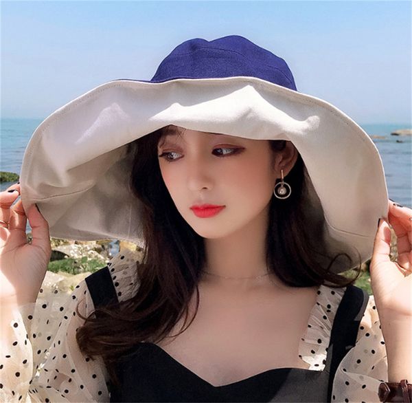 women's sunscreen and sunshade fisherman hat, fashionable and versatile, with a large uv resistant brim and sun hat, Blue;gray
women's sunscreen and sunshade fisherman hat, fashionable and versatile, with a large uv resistant brim and sun hat, Blue;gray