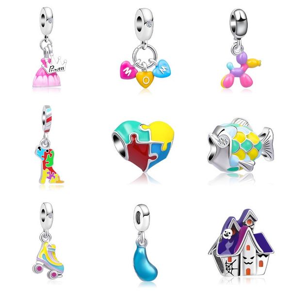 fits pandora original bracelets 20pcs silver charms beads cartoon candy mom princess dog heart fish silver charms bead for women diy europea, Black
fits pandora original bracelets 20pcs silver charms beads cartoon candy mom princess dog heart fish silver charms bead for women diy europea, Black