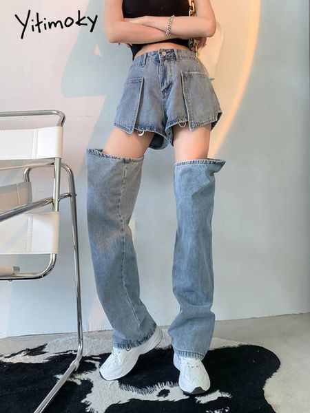 jeans cotvotee streetwear jeans woman high waist vintage fashion patchwork denim ripped holes female harajuku loose wide leg trousers, Blue
jeans cotvotee streetwear jeans woman high waist vintage fashion patchwork denim ripped holes female harajuku loose wide leg trousers, Blue