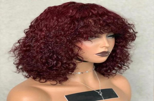 hair bulks fringe deep wave human with bangs 200 density 99j brown colored short curly bob full machine3178399, Black
hair bulks fringe deep wave human with bangs 200 density 99j brown colored short curly bob full machine3178399, Black