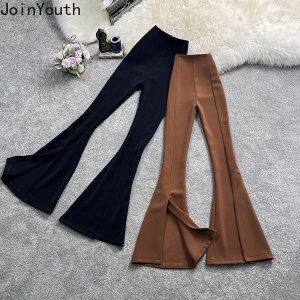 capris korean pants for women high waist slim trousers split flare pants summer fashion pantalonn femme 2023 new bottoms y2k clothes, Black;white
capris korean pants for women high waist slim trousers split flare pants summer fashion pantalonn femme 2023 new bottoms y2k clothes, Black;white