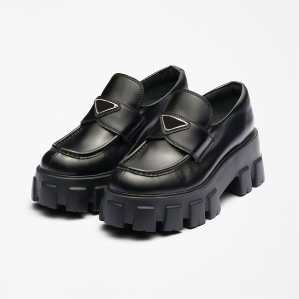 monolith glossy leather loafers classic metal triangle buckle decoration women's formal shoes gradient thick sole casual shoes 100% cow, Black
monolith glossy leather loafers classic metal triangle buckle decoration women's formal shoes gradient thick sole casual shoes 100% cow, Black