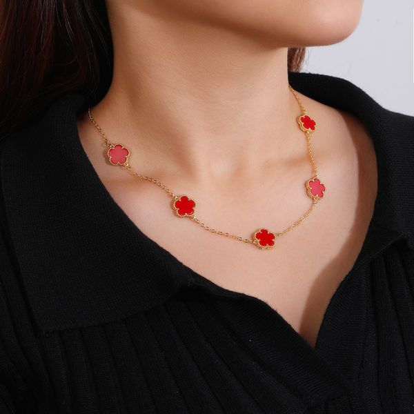 chokers ins selling women five leaf clover necklace fashion geometric necklace sweet romantic holiday jewelry gifts wholesale 230518, Golden;silver
chokers ins selling women five leaf clover necklace fashion geometric necklace sweet romantic holiday jewelry gifts wholesale 230518, Golden;silver