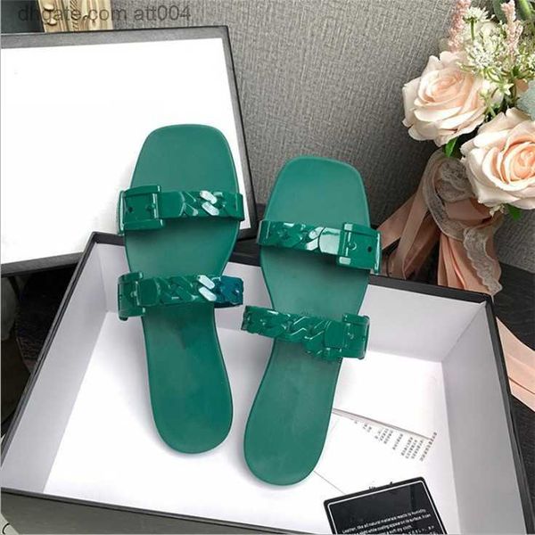 2023 brand women sandals designer lady slippers summer outdoor fashion plastic chain jelly slipper luxury genuine leather casual flat beach, Black
2023 brand women sandals designer lady slippers summer outdoor fashion plastic chain jelly slipper luxury genuine leather casual flat beach, Black