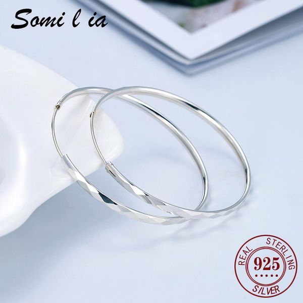 huggie somilia platinum plated big hoop earrings for women 925 sterling silver jewelry female fashion women earrings 40mm 50mm 60mm, Golden;silver
huggie somilia platinum plated big hoop earrings for women 925 sterling silver jewelry female fashion women earrings 40mm 50mm 60mm, Golden;silver