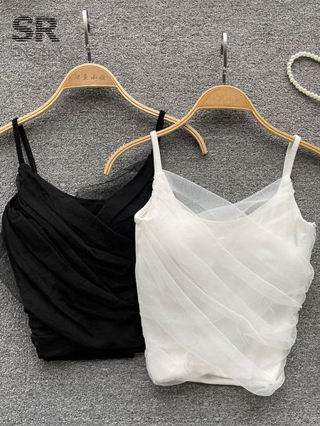camisoles tanks singreiny ruched mesh camisole underwear autumn strap summer outwear french style lady slim backless fashion tank 230518, Black;white
camisoles tanks singreiny ruched mesh camisole underwear autumn strap summer outwear french style lady slim backless fashion tank 230518, Black;white