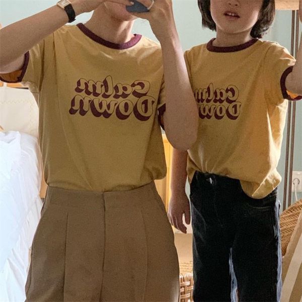 family matching outfits 2161b parent child clothes girls t shirt letter printed shortsleeve cotton mother and daughter 230518, Blue
family matching outfits 2161b parent child clothes girls t shirt letter printed shortsleeve cotton mother and daughter 230518, Blue