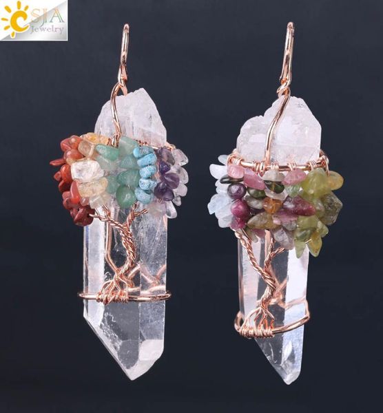 csja men big gemstone pendant women natural white crystal quartz 7 chakra tree of life rose gold handmade wire wrapped necklace ch8988454, Silver
csja men big gemstone pendant women natural white crystal quartz 7 chakra tree of life rose gold handmade wire wrapped necklace ch8988454, Silver