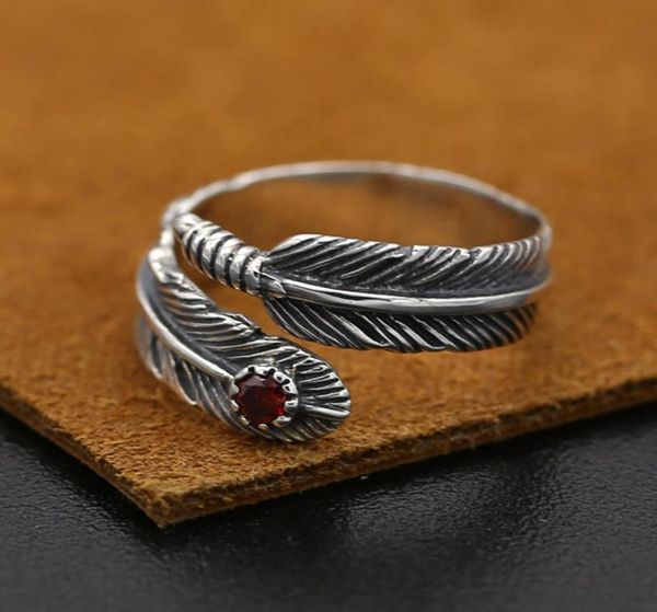 925 sterling silver adjustable band rings crooked curly feather red stone simple antique vintage handmade designer punk hiphop lu4430168
925 sterling silver adjustable band rings crooked curly feather red stone simple antique vintage handmade designer punk hiphop lu4430168