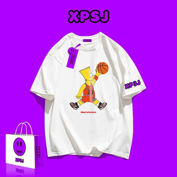simpsons co branded 2023 new fashion brand summer clothing casual large men's loose t-shirt, White;black
simpsons co branded 2023 new fashion brand summer clothing casual large men's loose t-shirt, White;black