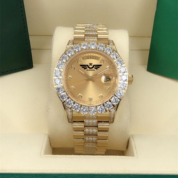 9 style two tone diamond watches president 43mm 118239 118388 gold dail 18k automatic movement mechanical mens watch men's wristwatches, Slivery;brown
9 style two tone diamond watches president 43mm 118239 118388 gold dail 18k automatic movement mechanical mens watch men's wristwatches, Slivery;brown