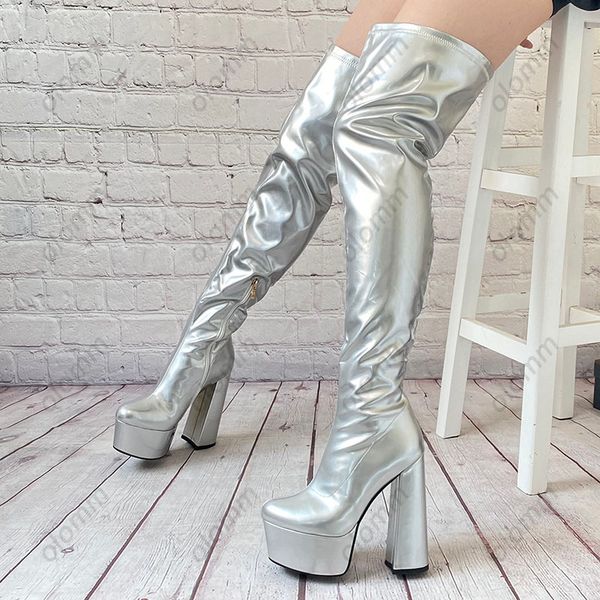 olomm handmade women winter over knee boots patent block heels round toe red silver green cosplay shoes plus us size 4-14, Black
olomm handmade women winter over knee boots patent block heels round toe red silver green cosplay shoes plus us size 4-14, Black