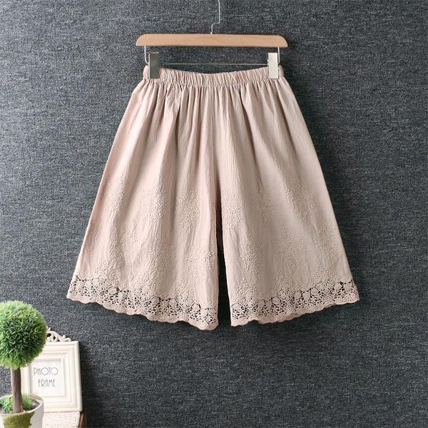 capris new summer women knee length japan style mori girl elastic waist lace embroidery loose cotton and linen wideleg pants, Black;white
capris new summer women knee length japan style mori girl elastic waist lace embroidery loose cotton and linen wideleg pants, Black;white