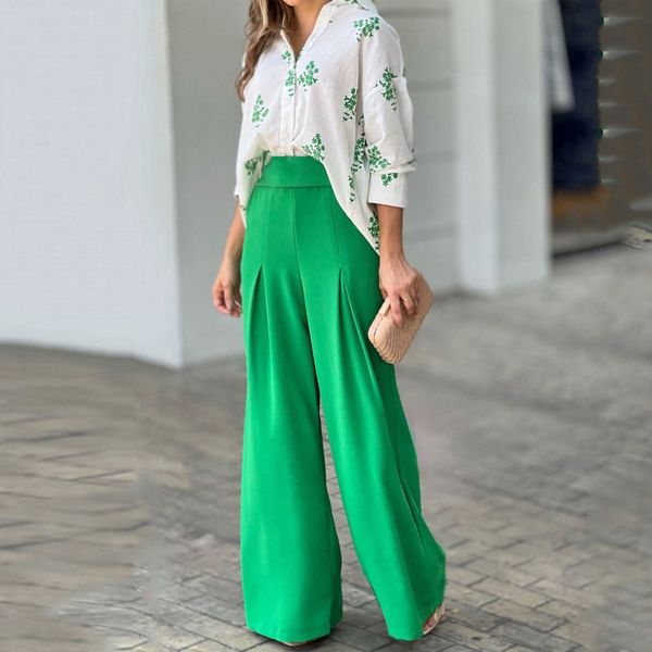women's two piece pants s-3xl fashion shirt igh waist solid color wide leg pants spring and summer fashion trend two-piece set 230518, White
women's two piece pants s-3xl fashion shirt igh waist solid color wide leg pants spring and summer fashion trend two-piece set 230518, White