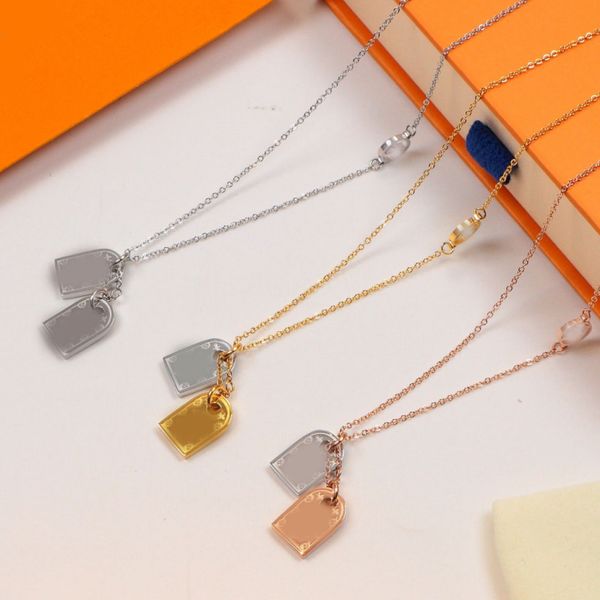 Luxury Letter Charm Pendant Chain Necklace Brand Designer Classic Gold Silver Plated Titanium Steel Wedding Party Crystal Fashion Jewerlry Gift Not Fade With Box
Luxury Letter Charm Pendant Chain Necklace Brand Designer Classic Gold Silver Plated Titanium Steel Wedding Party Crystal Fashion Jewerlry Gift Not Fade With Box