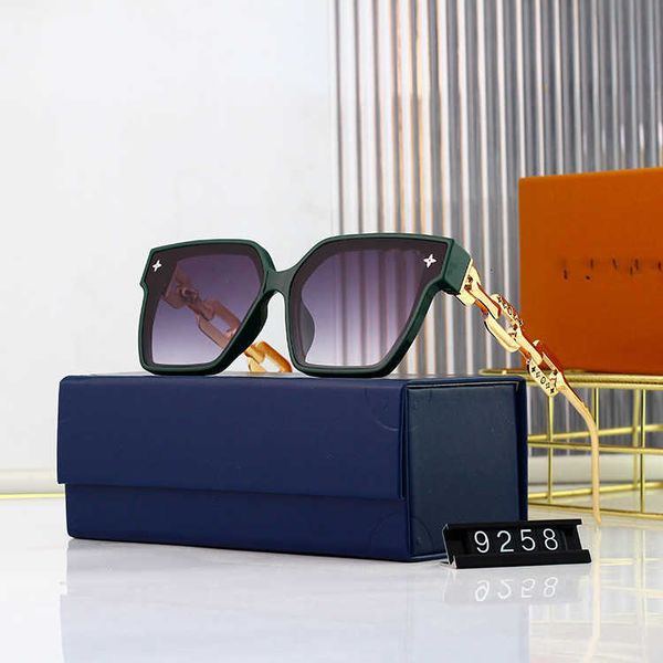 

Designer LOU VUT luxury cool sunglasses Box glasses 2022 large frame gradual change lenses sunshade metal accessories fashionable donkey home with original box