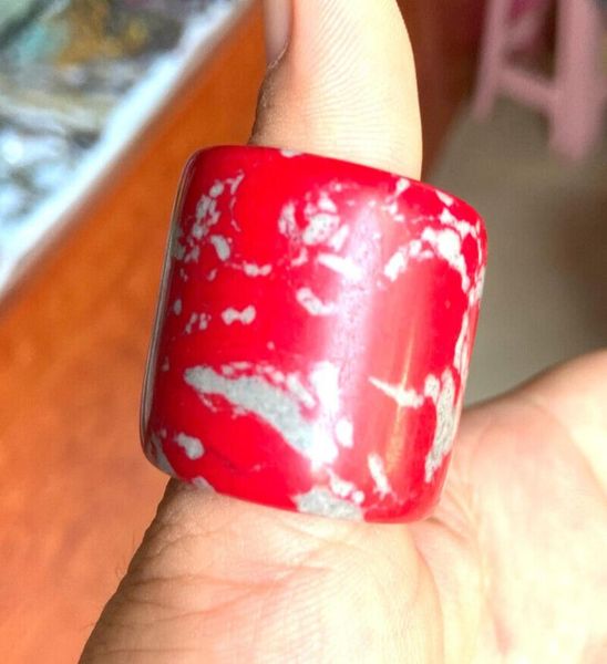 exquisite chicken blood jade handmade spanner thumb ring 1213 crystal healing7305910, Golden;silver
exquisite chicken blood jade handmade spanner thumb ring 1213 crystal healing7305910, Golden;silver