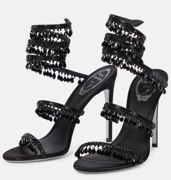 designers rene caovilla stiletto heels sandals margot wraparound crystal-embellished sandals dress shoe ladies slipers rhinestone studded sh, Black
designers rene caovilla stiletto heels sandals margot wraparound crystal-embellished sandals dress shoe ladies slipers rhinestone studded sh, Black