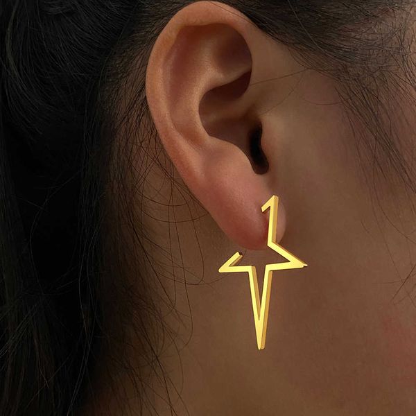 stud stainless steel earrings 2022 trend hip hop gothic fashion big star punk stud earrings for women jewelry party friends gift z0517, Golden;silver
stud stainless steel earrings 2022 trend hip hop gothic fashion big star punk stud earrings for women jewelry party friends gift z0517, Golden;silver