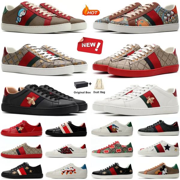 2023 luxury designer shoes mens womens cartoons casual shoe bee ace genuine leather snake embroidery stripes classic men sneakers with box 3, Black
2023 luxury designer shoes mens womens cartoons casual shoe bee ace genuine leather snake embroidery stripes classic men sneakers with box 3, Black