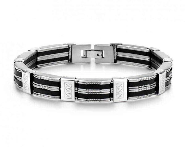 new trend fashion stainless steel bracelet silicone band titanium for men039s party casual jewelry3718464, Black
new trend fashion stainless steel bracelet silicone band titanium for men039s party casual jewelry3718464, Black