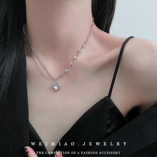 temperament women necklace heart pendants star design choker necklace accessories jewelry female festival gift work ornament, Silver
temperament women necklace heart pendants star design choker necklace accessories jewelry female festival gift work ornament, Silver