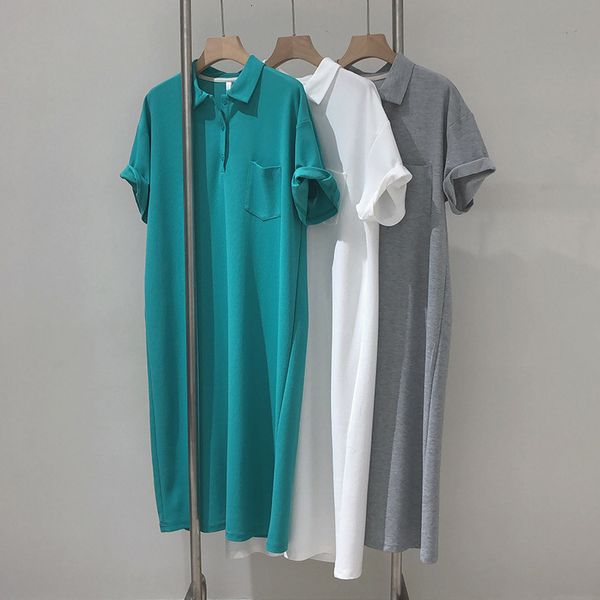 basic casual dresses summer dresses woman polo neck dress clothes for lady solid korean casual loose short sleeve long tshirt dress 230518, Black;gray
basic casual dresses summer dresses woman polo neck dress clothes for lady solid korean casual loose short sleeve long tshirt dress 230518, Black;gray