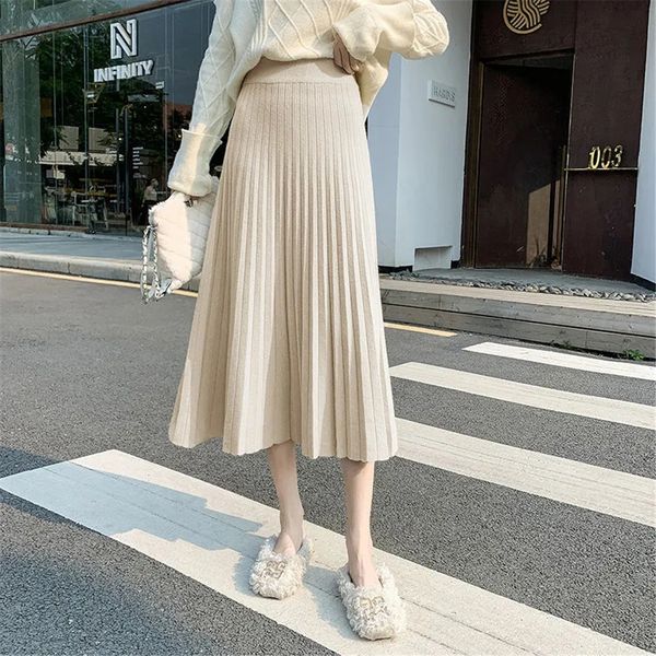 skirts winter thickened rib knitted large swing maxi long skirts elegant solid a-line pleated ankle length knit midi skirts black beige 2305
skirts winter thickened rib knitted large swing maxi long skirts elegant solid a-line pleated ankle length knit midi skirts black beige 2305