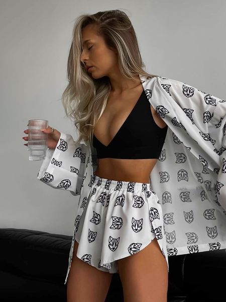 women's sleepwear marthaqiqi casual print women's pajamas loose pajamas for women lace-up long sleeve robes shorts set female slee, Black;red
women's sleepwear marthaqiqi casual print women's pajamas loose pajamas for women lace-up long sleeve robes shorts set female slee, Black;red