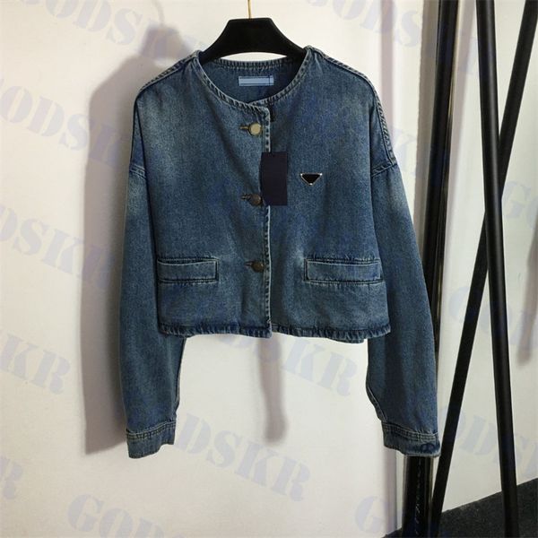 designer womens denim coat with triangle badge ladies long sleeve jacket fashion blue short coats, Black;brown
designer womens denim coat with triangle badge ladies long sleeve jacket fashion blue short coats, Black;brown