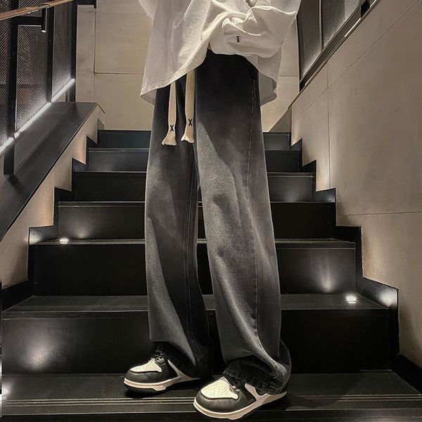 men's jeans american high street gradient color straight for men and women spring summer trendy wideleg pants loose mopping 230517, Blue
men's jeans american high street gradient color straight for men and women spring summer trendy wideleg pants loose mopping 230517, Blue