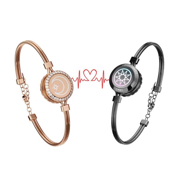 bangle totwoo long distance touch light up vibrate bracelets for couples long distance relationship gift for women/men, Black
bangle totwoo long distance touch light up vibrate bracelets for couples long distance relationship gift for women/men, Black