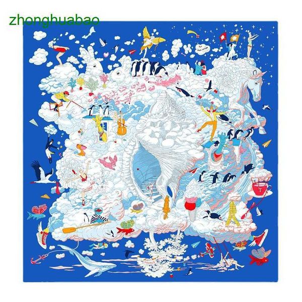 hemres designer scarves spring autumn new 90cm cloud fantasy print women's taiwan edition large square fresh and versatile shawl scarf, Blue;gray
hemres designer scarves spring autumn new 90cm cloud fantasy print women's taiwan edition large square fresh and versatile shawl scarf, Blue;gray