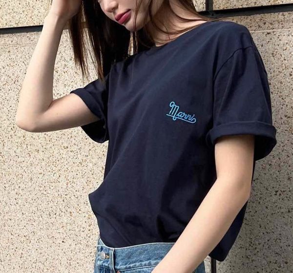 high-quality t-shirt men's and women's same letter marnity new summer versatile high-end half-sleeve cotton youth fashion brand, White
high-quality t-shirt men's and women's same letter marnity new summer versatile high-end half-sleeve cotton youth fashion brand, White