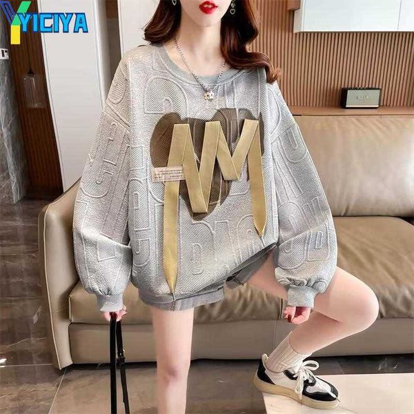 yiciya women's hoodies spring women's love stitching small design sense long-sleeved round neck letter thin loose comfortable, Black
yiciya women's hoodies spring women's love stitching small design sense long-sleeved round neck letter thin loose comfortable, Black