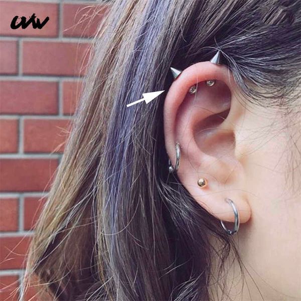 stud uvw298 2pc trendy stainless steel spike stud earrings for women men helix piercing body jewelry silver color pendientes brincos z0517, Golden;silver
stud uvw298 2pc trendy stainless steel spike stud earrings for women men helix piercing body jewelry silver color pendientes brincos z0517, Golden;silver