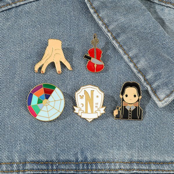 wednesday character violin adams family brooch cute anime movies games hard enamel pins collect metal cartoon brooch backpack hat bag collar, Blue
wednesday character violin adams family brooch cute anime movies games hard enamel pins collect metal cartoon brooch backpack hat bag collar, Blue