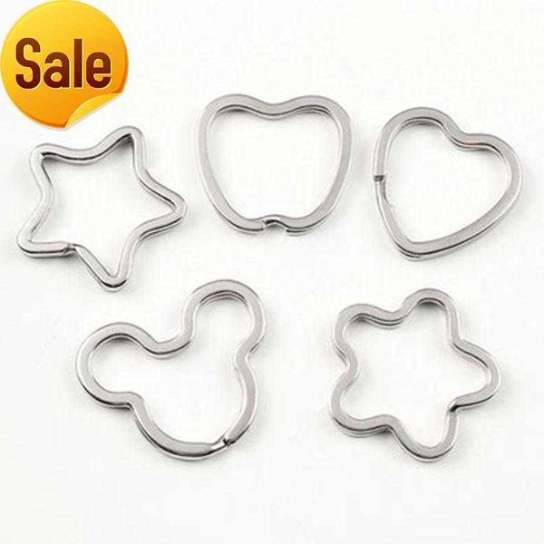 100pcs/lot metal pentagram star heart key holder split rings keyring keychain loop circle hook accessories ing, Silver
100pcs/lot metal pentagram star heart key holder split rings keyring keychain loop circle hook accessories ing, Silver