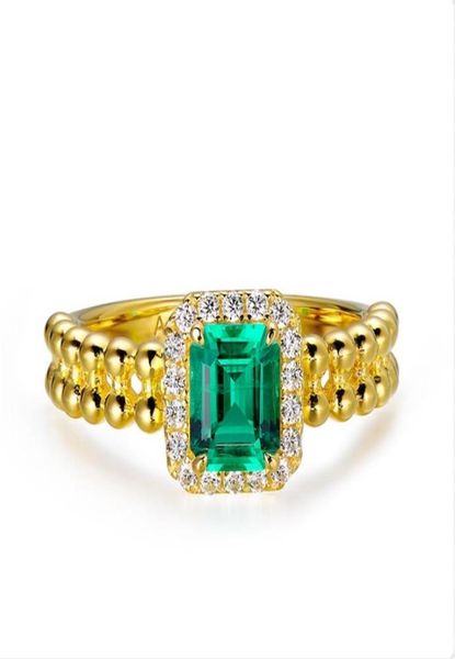 luxury lab created emerald diamond ring 80 points main green diamond aaa zircons yellow gold female rings4570900, Silver
luxury lab created emerald diamond ring 80 points main green diamond aaa zircons yellow gold female rings4570900, Silver